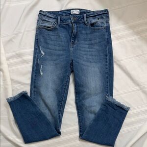 Cello Women's Ankle Cropped Blue Jeans 26in Inseam